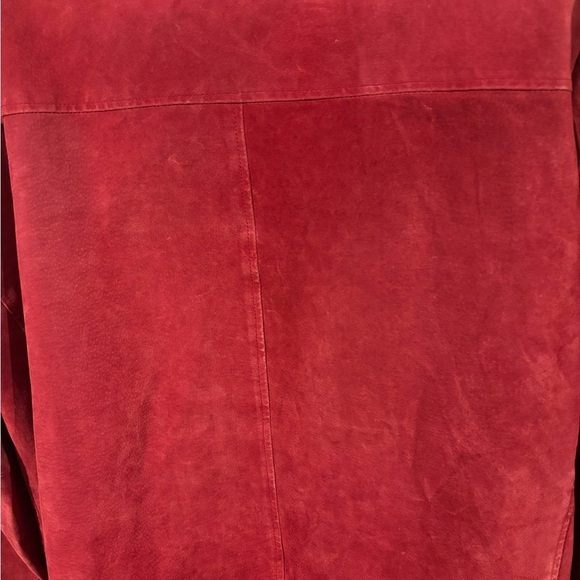 Phase two vintage 100% western suede leather candy apple red zipup jacke… - Picture 6 of 7